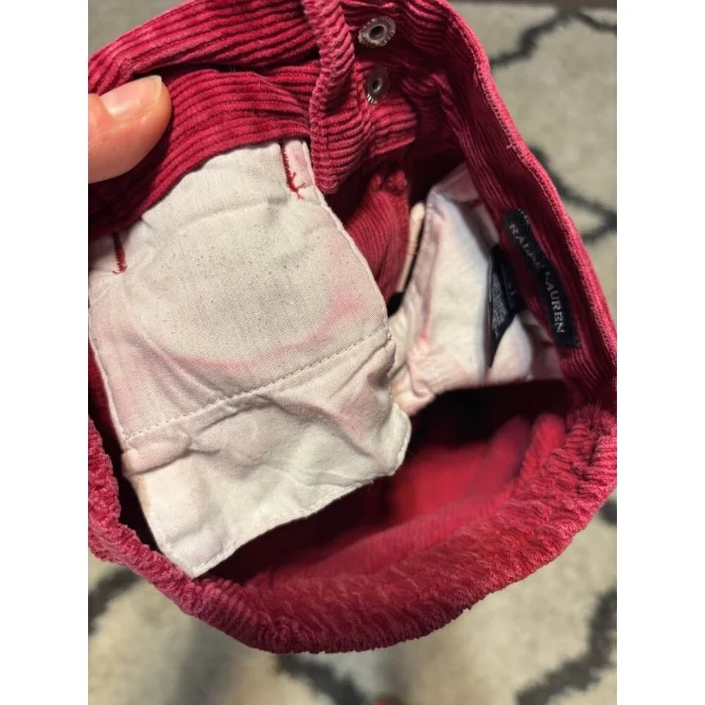 Ralph Lauren girls 3/3T dark pink flare corduroy cotton pants